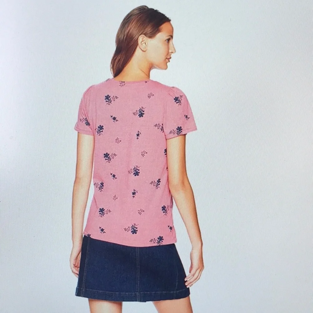 Lucky Brand Pim Puff Sleeve Floral Tee - Picture 7 of 10